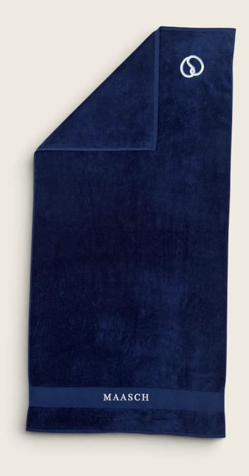 MAASCH towel in navy, folded